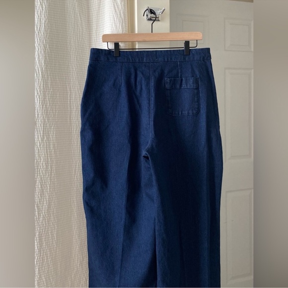 NWT Sezane Marino Trouser Size 10/EU 42. Navy High-Waisted Pants - Picture 8 of 9